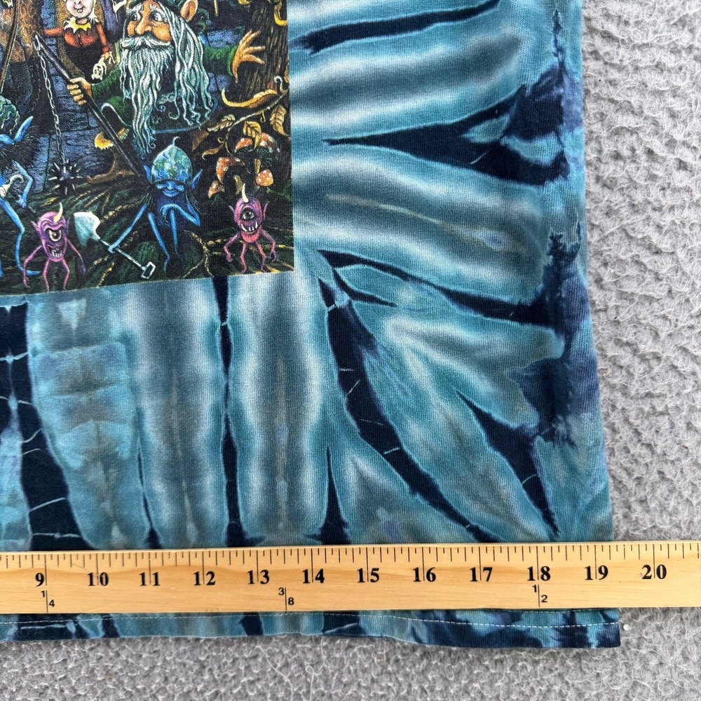 Gildan Gnomeland Security Tie‎ Dye T-Shirt Mens Medium Blue Black Gnome Graphic - Picture 6 of 15